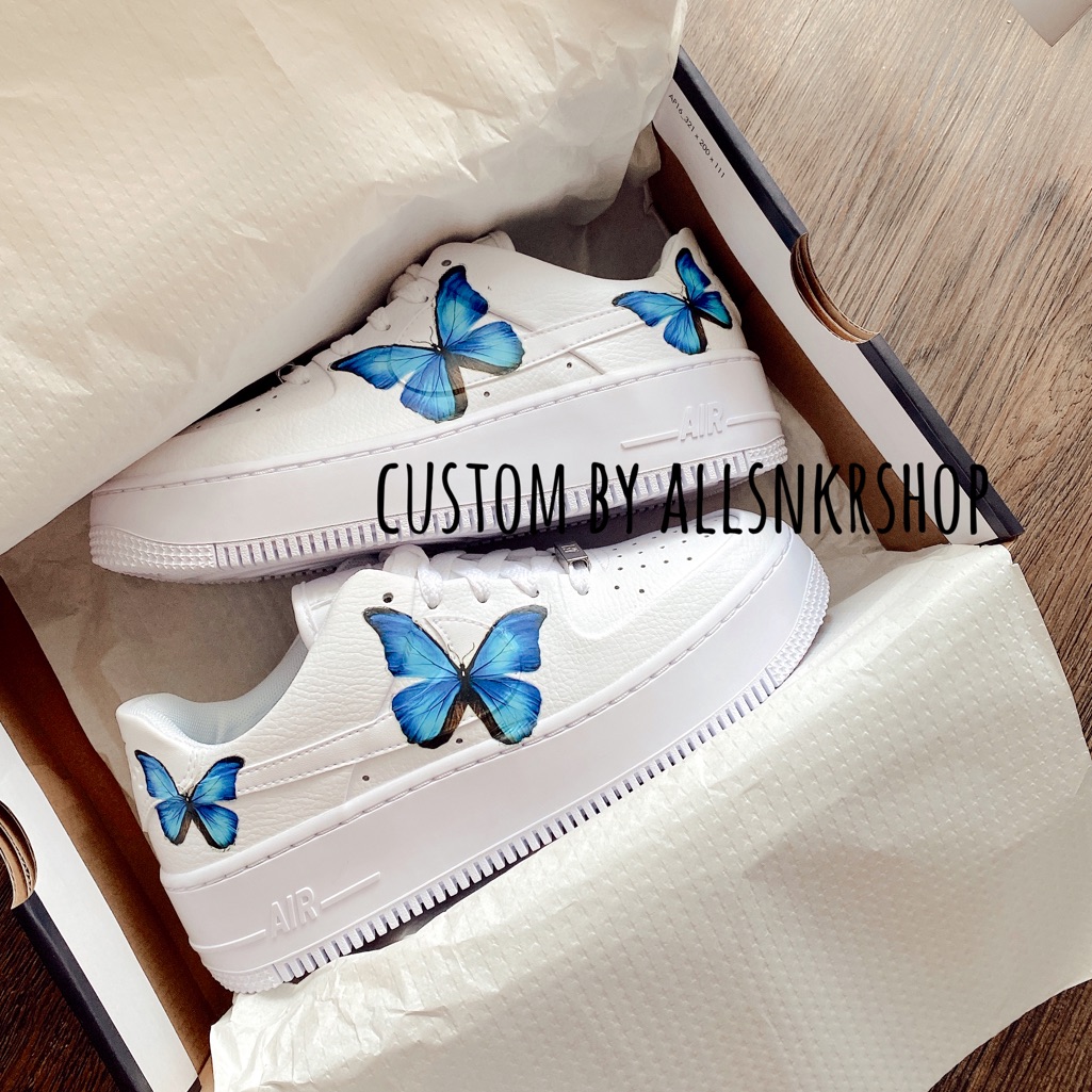 Nike Air Force Low Sage Custom Butterfly